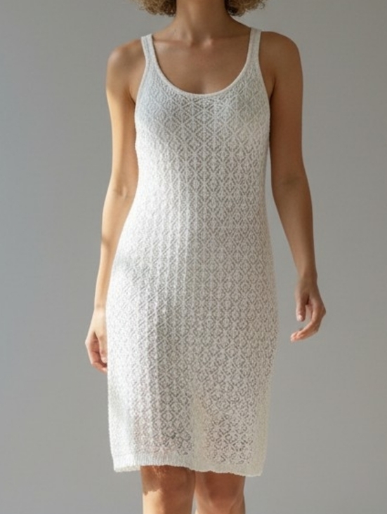 Madden Nyc Dresses & Skirts - Madden NYC Crochet Ivory Tank Dress